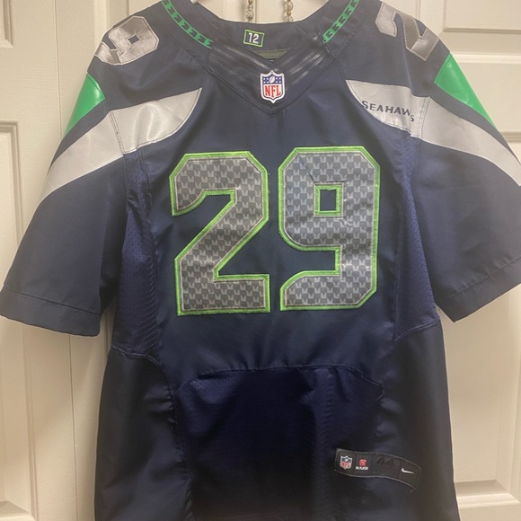 SEATTLE SEAHAWKS #29 EARL THOMAS men’s JERSEY NIKE ON FIELD SIZE 44/M - Picture 4 of 13